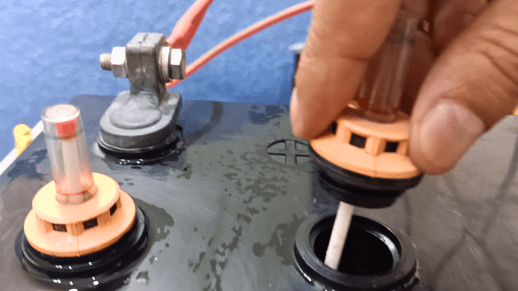 Open Battery Cap Water Level Indicator Water Topping Vent One by One