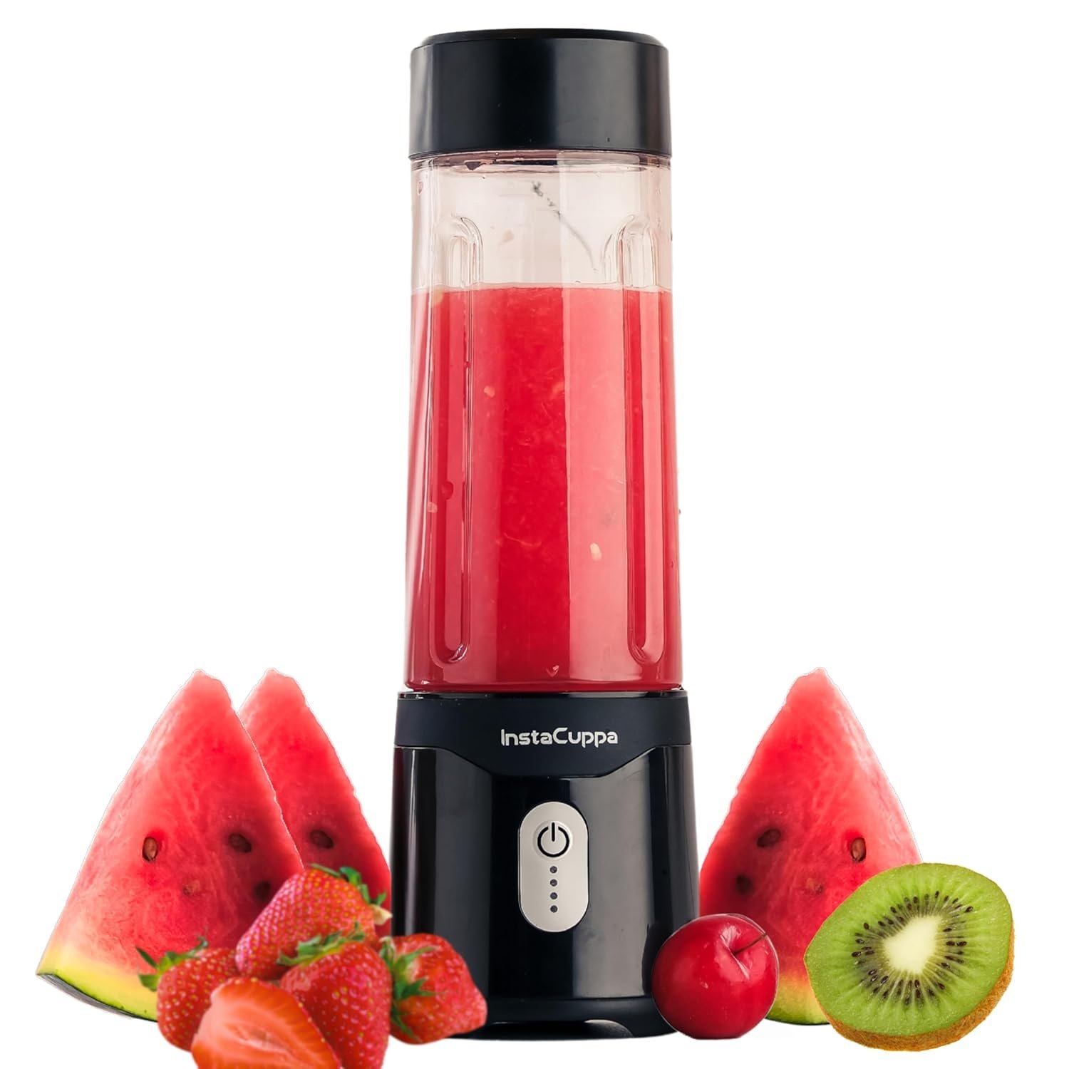 InstaCuppa Portable Blender for Smoothies and Juices, Mixer Juicer that Crushes Ice, Electric Shaker USB Rechargeable Battery with 4000 mAh 230 Watts Motor, 500 ML Juice Maker for Busy Moms InstaCuppa Portable Blender for Smoothies and Juices, Mixer Juicer that Crushes Ice, Electric Shaker USB Rechargeable Battery with 4000 mAh 230 Watts Motor, 500 ML Juice Maker for Busy Moms